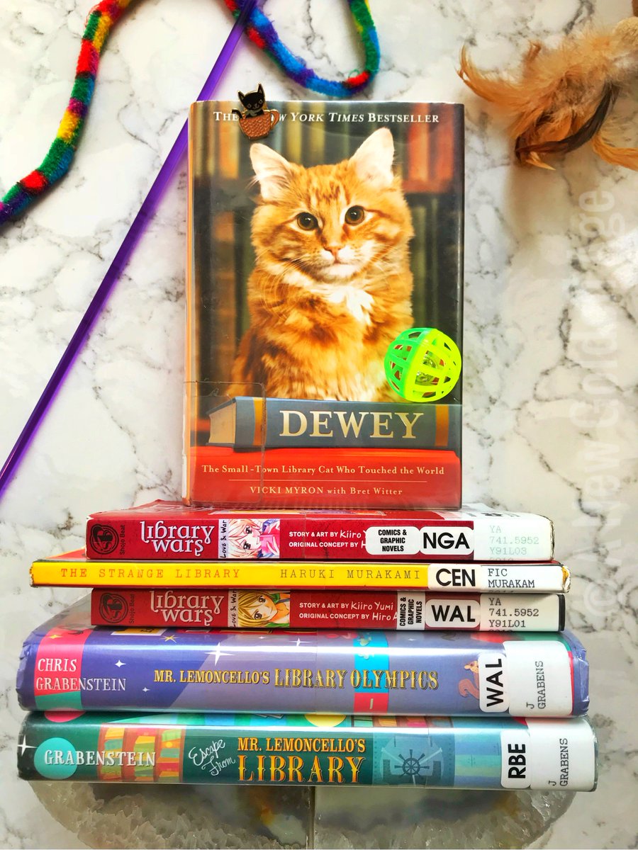 ANewGoldenAge's tweet photo. Meowy Monday Everyone 😍how adorable is Dewey! In honor of library card sign-up month, we have these wonderful books all set in our favorite place-the library. @supportspl Did you know our editor @LadyKiterous rescues cats in need and finds them loving homes. https://t.co/USKO1ce5Cq