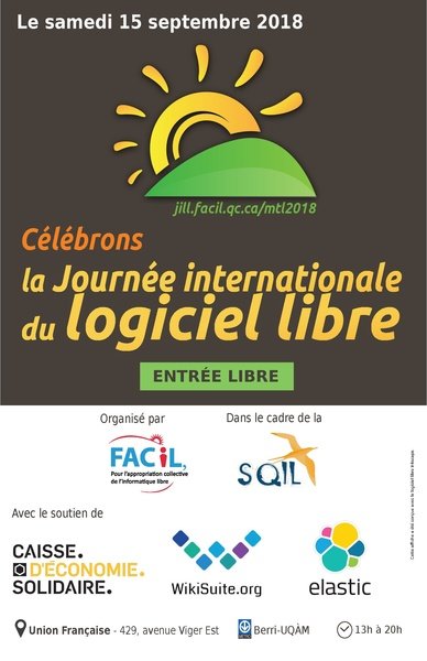 Marise_Bo's tweet image. #SQiL18 Quelques activités déjà commencées!
Calendrier des activités de la Semaine québécoise de l&apos;#informatiqueLibre du 15 au 23 septembre 2018: 2018.sqil.info/activites/ #logicielsLibres #savoirLibre