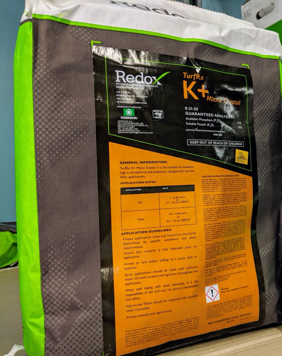 TenBargeSeed's tweet photo. Do you have warm season turf that needs the gas tank refueled for winter? Budget dollars short? Look no further. Many of your colleagues have. Redox K+ Micro Crystal #winterizer #potassiumnutrition #sprayable #affordable @redoxturf https://t.co/hAkxTN4h1W