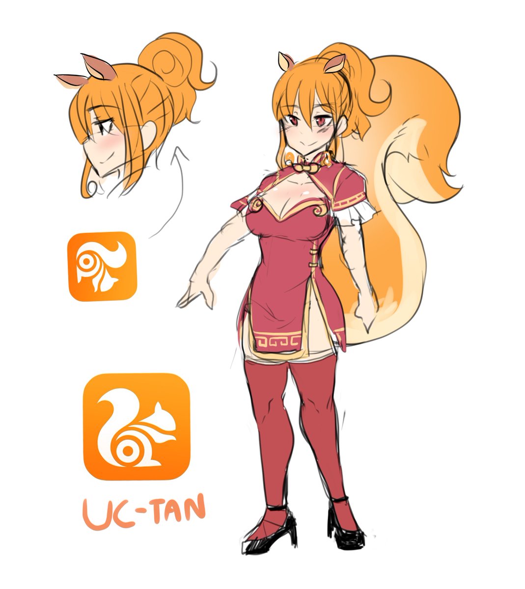 UC browser as an anime girl