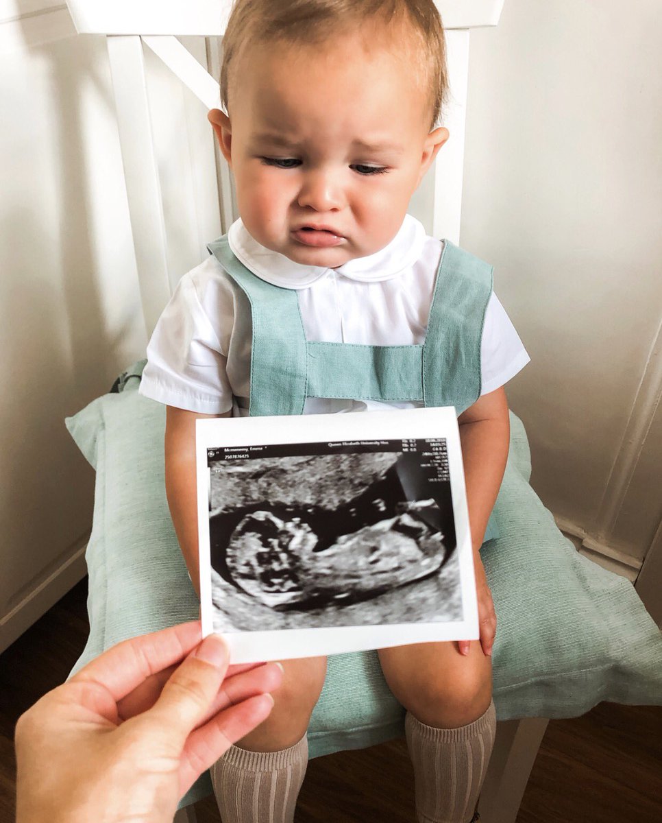 Alfie looks a little less than excited! lol😂 We love this true #MomentMonday from <a href="/emma_mcmenemy/">Emma McMenemy</a> ! Has this happened to anyone else durning their pregnancy announcement?! 👩🏼‍👶🏼‍ 
#duedate #deliverydate #abouttopop #itstime #Gyftbaby #documentyourdays #motherly #instamama