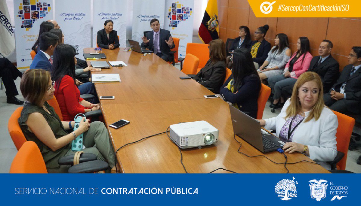 SERCOPec's tweet photo. Con la obtención de la ISO 9001:2015, #Sercop puede iniciar con la certificación 37001:2017 sobre Sistemas de Gestión anti soborno, enfocada a garantizar la transparencia en la contratación pública #SercopConCertificaciónISO #ElGobiernoDeTodos https://t.co/kK71rJTbna
