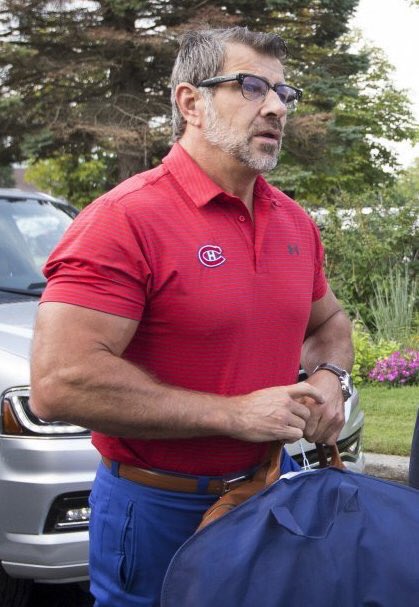 jtbourne's tweet image. I’ve been fixated on this 2nd picture of Habs GM Marc Bergevin all day, cause it’s not exactly the physical build where you just sorta casually exercise, then end with at age 53. Like he’s actively been trying to get swoll. Nothing too snarky this year, eh @ArponBasu, @MAGodin?