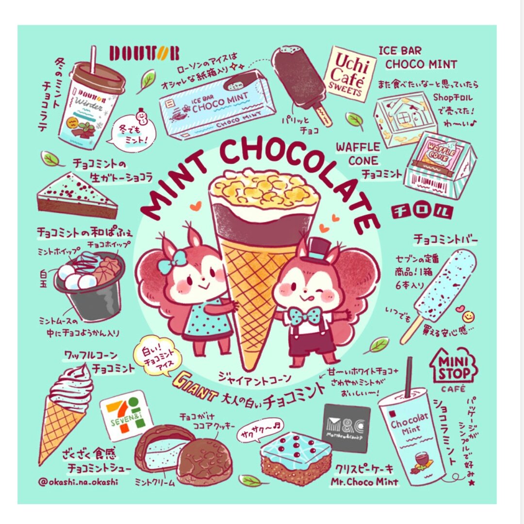 画像 かわいい チョコ ミント アイス イラスト ただの無料イラスト