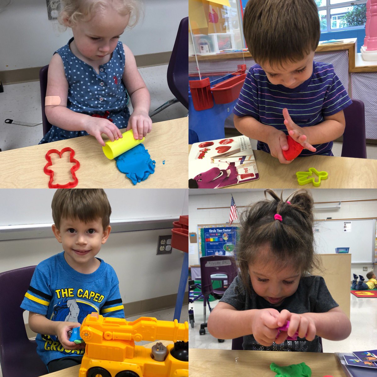 SEdwardsGOL's tweet image. Busy day in PreK! #LearningRoutines #Centers #PaintingHands #Sensory #PlayingHard #MakingFriends #PlayDoh #ECSERocks #HornetPride