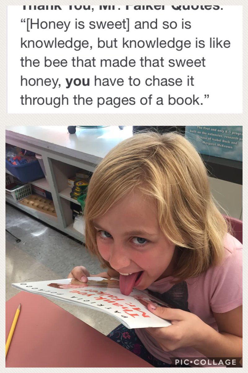 Making connections to quotes! Chase the knowledge and lick the honey from the cover piccollage.com/_D0EbJoLb
