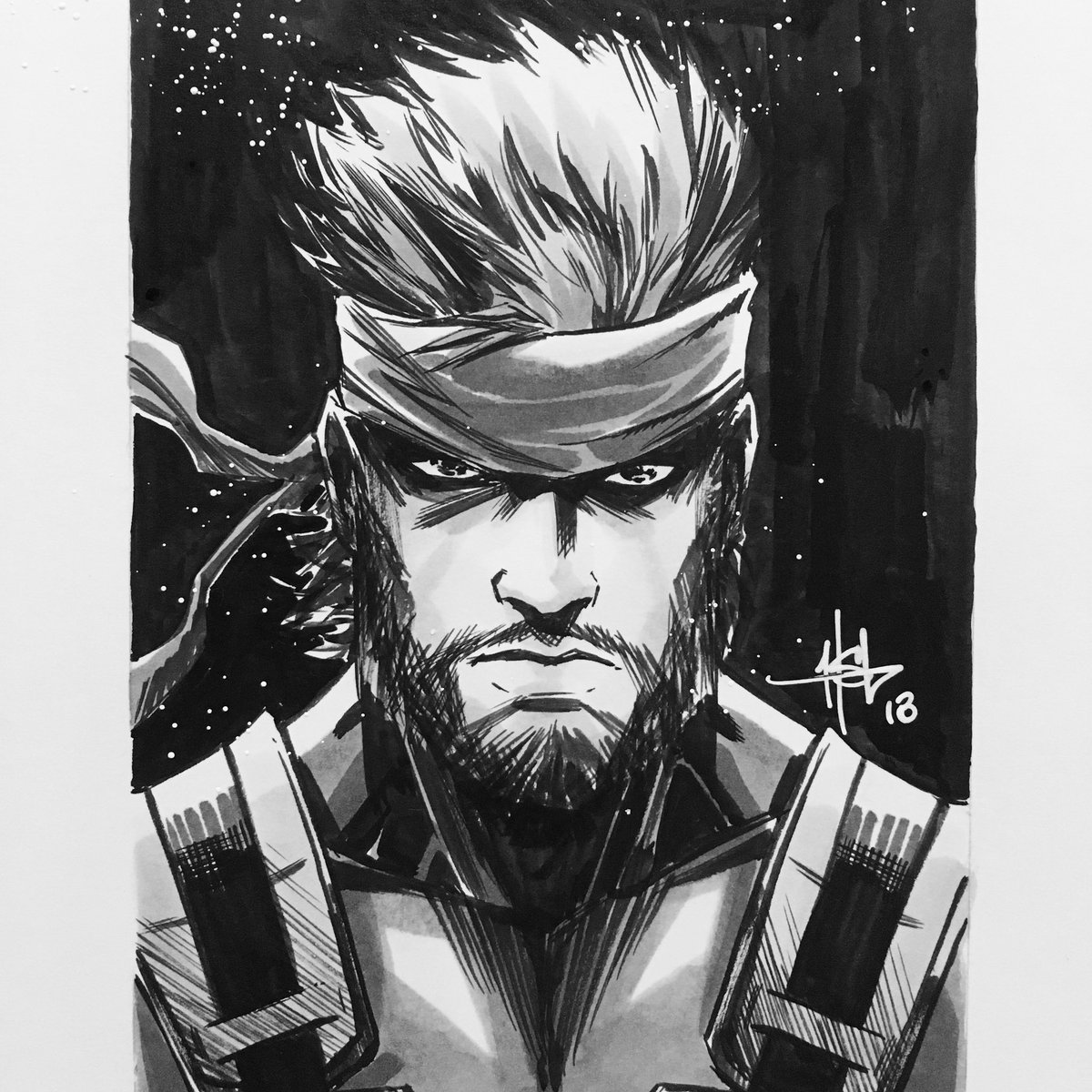 ASMR  Pencil Drawing 80  Solid Snake Request  YouTube