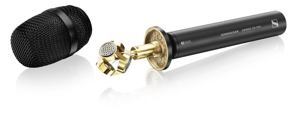 sennheiserjapan's tweet photo. VR音響制作ツール AMBEO VR MIC。一見普通のマイクですが、グリルを外すと現れるのは近未来的なゴールドの部品。しかしそんな見た目とは裏腹に、1970年代に発案された技術をもとに作られているのです。
#SENNHEISER #AMBEOVRMIC
https://t.co/R4z4F07qlv
〈参考記事ご紹介〉https://t.co/OOB1OVPvsl https://t.co/0tPUgSjs2j