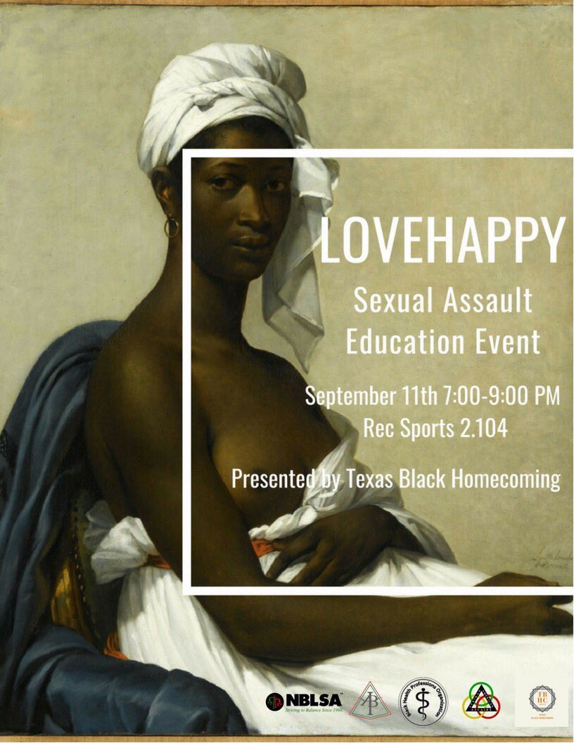 Texas Black Homecoming (@texasbhc) on Twitter photo Join us tomorrow for our Sexual Assault Education event featuring <a href="/PreLaw_NBLSA/">Pre-Law NBLSA</a> <a href="/Texas_BHPO/">BHPO - MAPS Chapter</a> <a href="/_TexasABPsi/">Texas ABPsi 🤘🏾</a> <a href="/UT_AAA/">ut.</a>
Doors open at 7:00 pm! Join us tomorrow for our Sexual Assault Education event featuring <a href="/PreLaw_NBLSA/">Pre-Law NBLSA</a> <a href="/Texas_BHPO/">BHPO - MAPS Chapter</a> <a href="/_TexasABPsi/">Texas ABPsi 🤘🏾</a> <a href="/UT_AAA/">ut.</a>
Doors open at 7:00 pm!