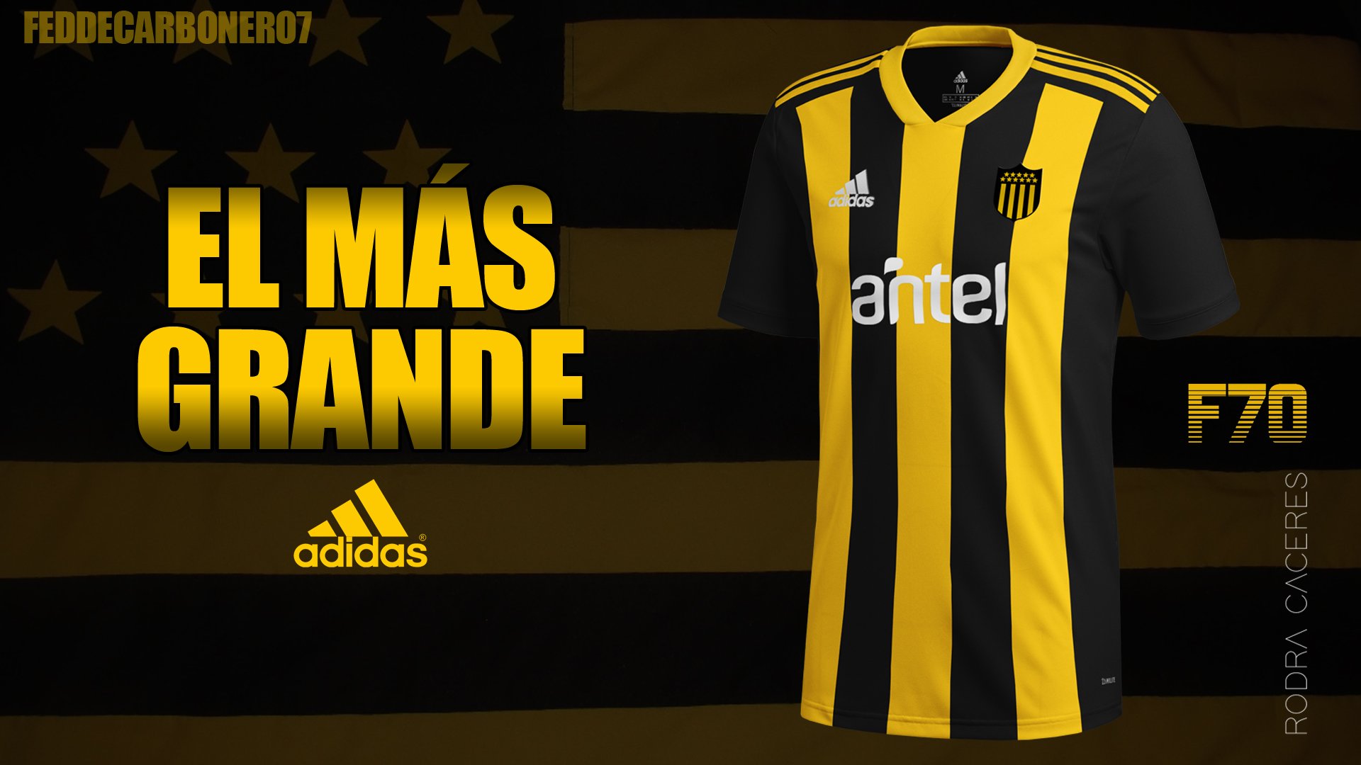Fedde70 on X PENAROL x ADIDAS OficialCAP Mockup del crack de rodracaceres Local Visitante Tercera Edicion homenaje a los campeones de America y el Mundo de 1982. Camiseta