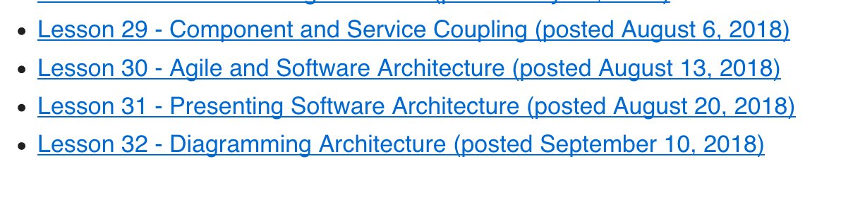 java's tweet image. Collection of tips, techniques, and advice to help you in your journey from developer to architect. @markrichardssa

developertoarchitect.com/lessons/