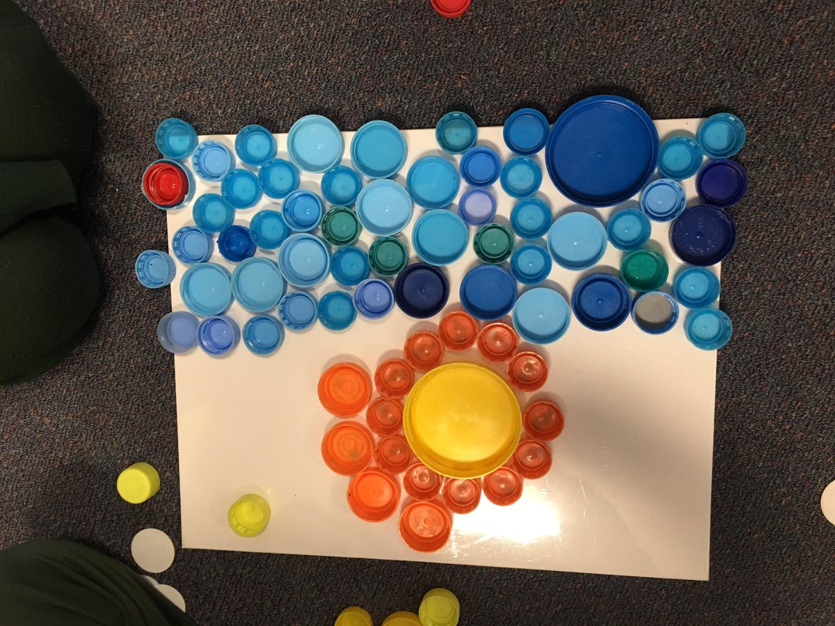Art Club Ss <a href="/PsCondell/">CondellParkPS</a> are using bottle caps to create their next masterpiece 🖼 watch this space for the final reveal 🙈
