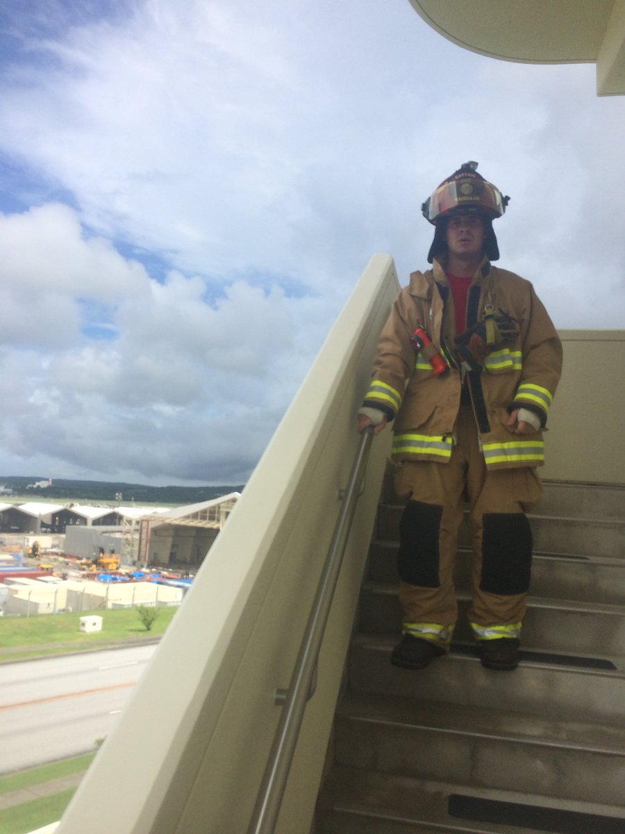 Earlier today in #honor of the 343 firefighters who gave their lives on 9/11/01 #firefighters from #TeamKadena climbed 110 floors. @air_fifth #nyfd #NeverForget @USForcesJapan #911Memorial #911Museum @PACAF #911Neverforget @PacificCommand @usairforce