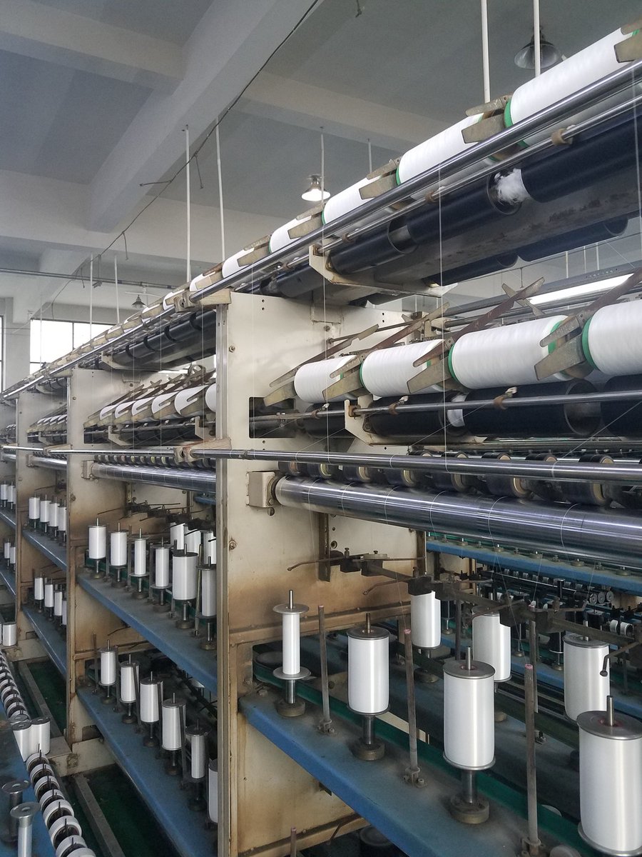 SusanMo9's tweet image. Just show you our workshop.
Promise high quality yarn.
So what kind of yarns do we have?
Yes, DTY, Single Covered Yarn, Air Covered Yarn and Rubber Covered Yarn.