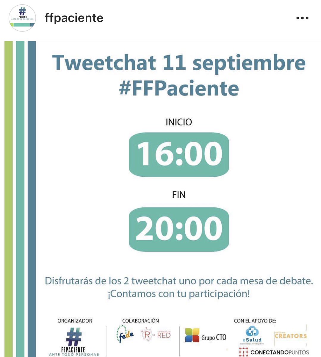 EnfermeroEnred's tweet photo. ¡Por fin ha llegado el día!
⠀⠀⠀⠀⠀⠀⠀⠀⠀
A todos los que no podéis venís físicamente a #Madrid que sepáis que podréis seguir el encuentro de #pacientes blogueros desde el canal de YouTube de @ffpaciente.
📳 https://t.co/0vFmpE62d8
#FFpaciente
#PacientesEnRed
😘😘😘 https://t.co/ktN8tRiuS5
