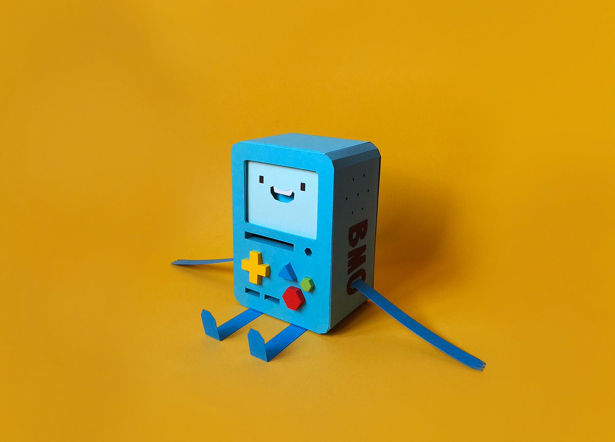 jtyean's tweet photo. Thank you Adventure Time!! Here’s BMO!! ❤️ #paper #papercraft #paperart #personalproject #art #bmo #AdventureTime #kingofooo https://t.co/pIWe4UF5dk