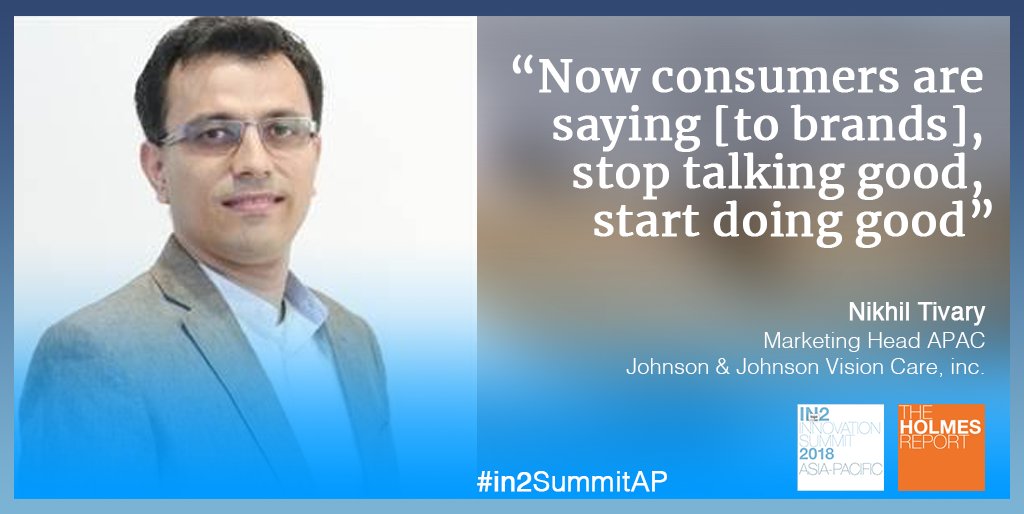 Provoke_News's tweet photo. #in2Summit #Quotes  "Now consumers are saying [to brands], stop talking good, start doing good" Nikhil Tivary @JNJVision https://t.co/YVhy7LQGh9
