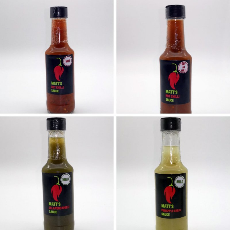 MattsChilli's tweet image. Our NEW four delicious flavors are now available to order - featuring a new sealant that'll make it last longer!

Contact our team to place your order today! #Chilli #Chillisauce