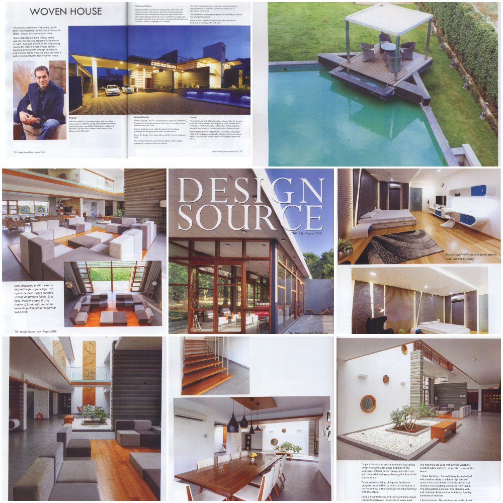 SunilPatil_SPA's tweet photo. We are glad to share that luxurious Residence designed " Woven House", Ichalkaranji designed taking inspiration from city’s famous textile weaving, the house is designed with patterns on walls, furniture, and art. has been featured in well-known magazine " Design Source" https://t.co/s1WwimYvod