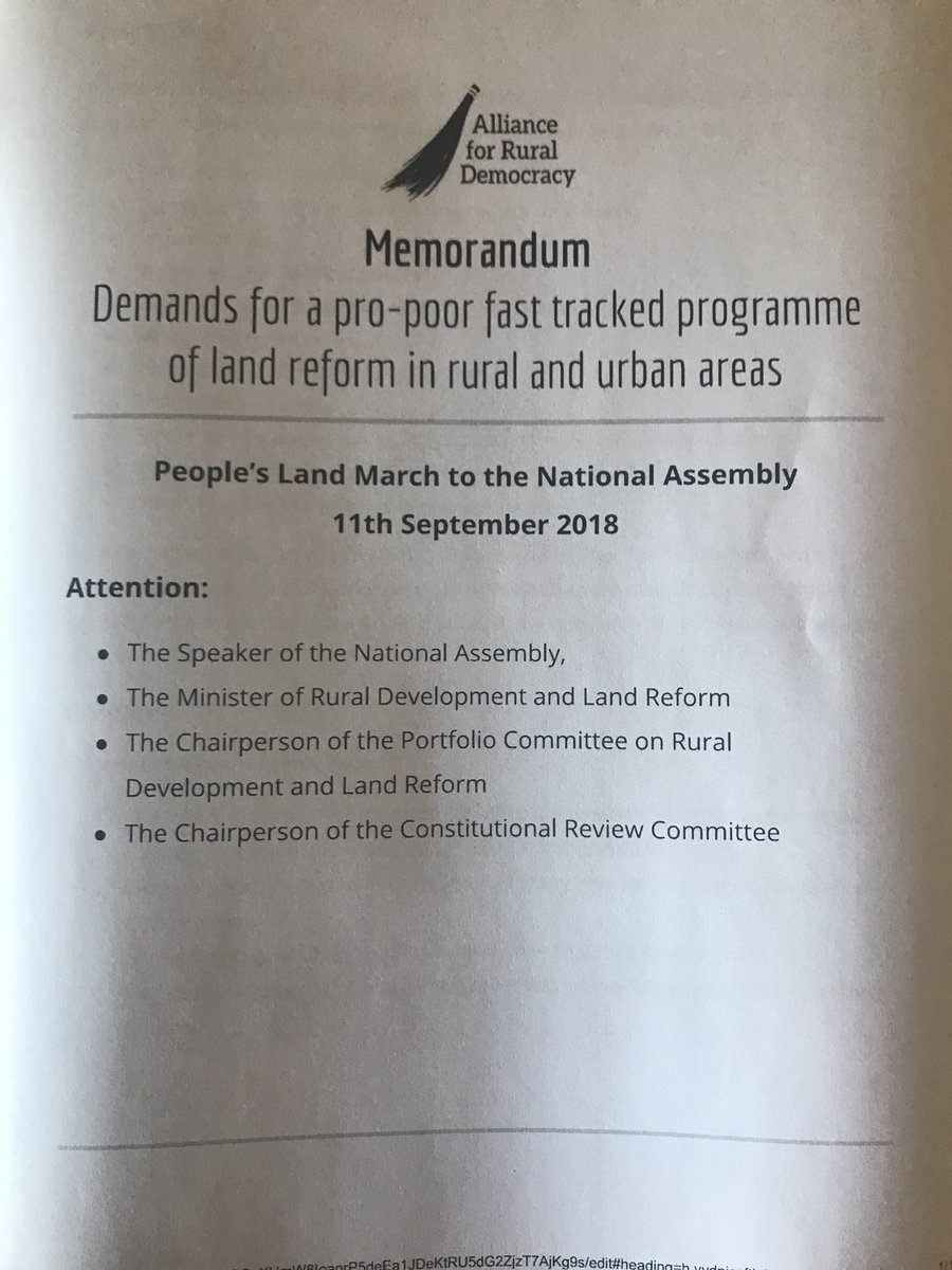 Preparing for the People’s Land March on the National Assembly