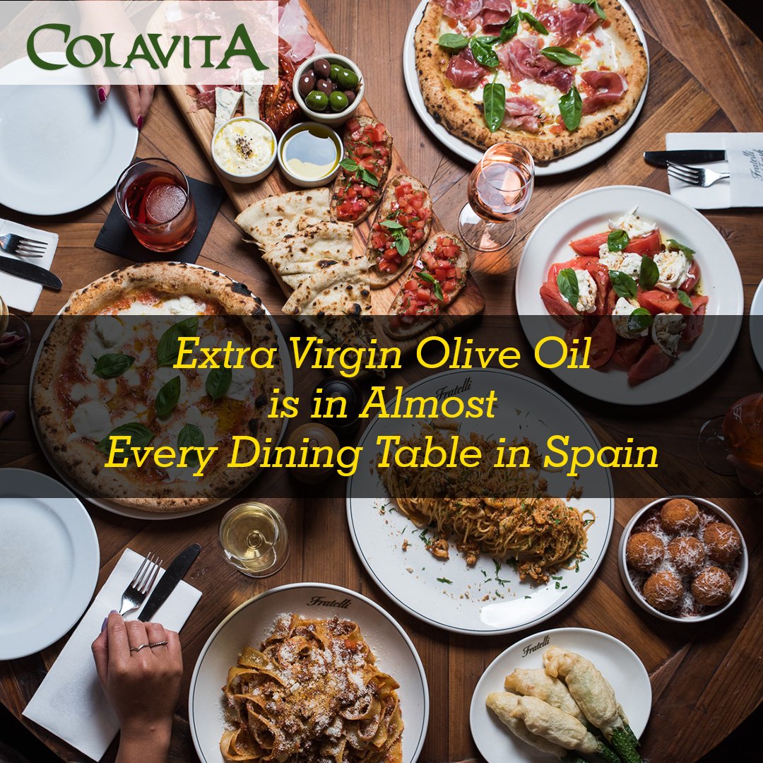 #DidYouKnow - Extra Virgin Olive Oil is in almost every dining table in Spain? 
It can be used in almost any dish from the Spanish cuisine..!!

#Colavitaindia #oliveoil #evoo #spain #bestoliveoil #spanisholiveoil #cookingoil #spanishcuisine #dining