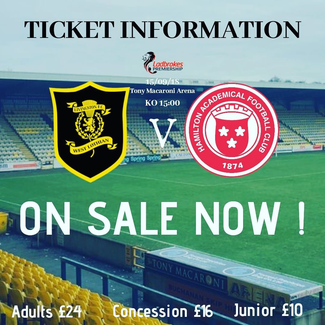 Hamilton Accies FC on Twitter "🎟 Ticket information LiviFCOfficial