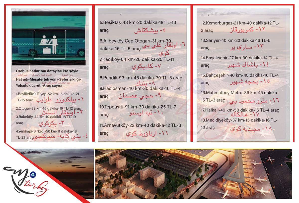 🤚 مديرية النقل في بلدية #اسطنبول تعلن عن اسماء ومناطق وتفاصيل رحلات خطوط الباصات  🚍 المقرر بدء عملها مع افتتاح #مطار_اسطنبول_الثالث ✈️ في ٢٩ اوكتوبر / باصات حديثه مجهزة بكامل الخدمات مع انظمة المراقبه والتصوير 
التفاصيل 👇👇