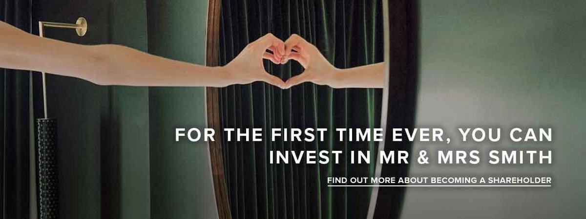 Big day for us! Investment is now open on <a href="/Crowdcube/">Crowdcube</a>, enabling members of the public to become Mr &amp; Mrs Smith shareholders for the first time. You can find out more here: crowdcube.com/mrandmrsmith   #CapitalAtRisk
