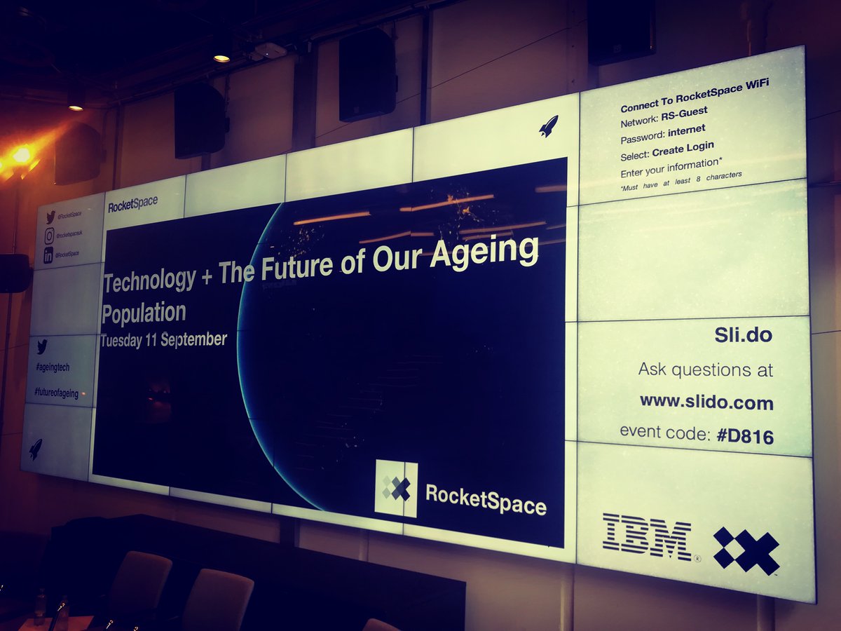 RocketSpace's tweet image. London💂‍♂️with @IBM_iX : an afternoon of rich content with the world’s leading corporations, startups, and VC&apos;s @age_uk @silvertech @Aging20 @howznewz @VictrixSocSan @ViCardioBP @BirdieCare @MySense_ai @cera_care @ProximieAR #futureofageing #ageingtech
