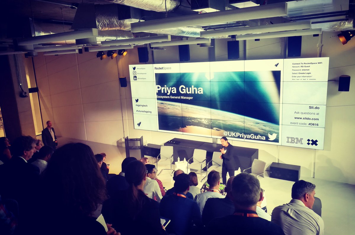 RocketSpace's tweet image. London💂‍♂️with @IBM_iX : an afternoon of rich content with the world’s leading corporations, startups, and VC&apos;s @age_uk @silvertech @Aging20 @howznewz @VictrixSocSan @ViCardioBP @BirdieCare @MySense_ai @cera_care @ProximieAR #futureofageing #ageingtech