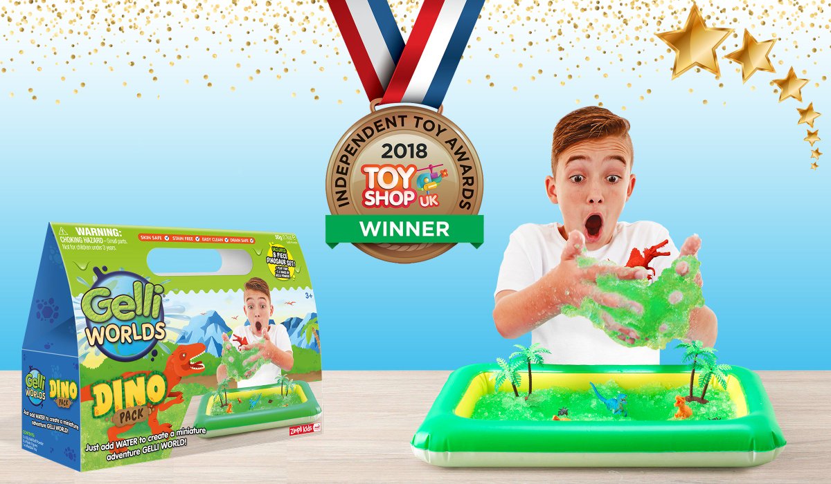 Zimplikids's tweet photo. Our Gelli World’s Dino Pack has been awarded with a Toy Shop 2018 Independent Toy Award! Even before it has launched at retail! 😀🥉

#gelliworlds #goo #sensoryplay #sensoryactivity #messyplay #newproduct #TuesdayThoughts https://t.co/WoOgjiKXmU