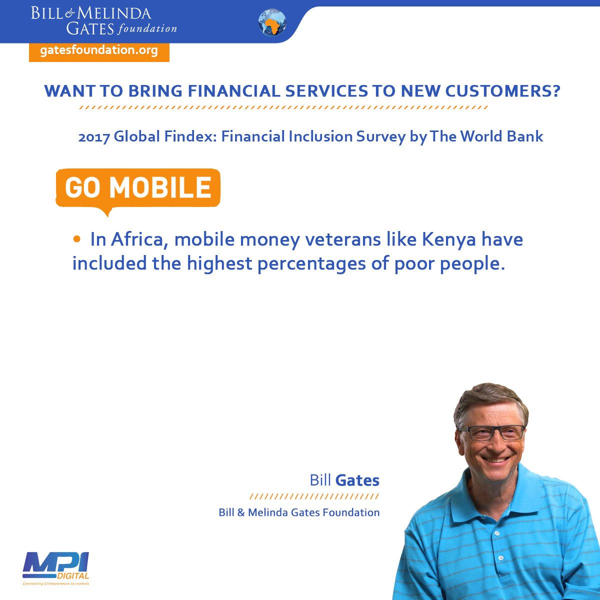 Vikmedia_'s tweet photo. "In Africa, mobile money veterans like Kenya have included the highest percentages of poor people." @GlobalFindex @WorldBank @gatesfoundation @BillGates @melindagates @GSMAMobileMoney @GSMAm4d @MSuzman @JTack #MPIDigital https://t.co/4jj7uDRt6h