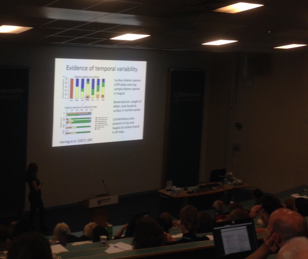 Really interesting application of @CPRSurvey data to investigate the species involved in seasonal bias in particle flux. Great all-covering key note @StephAHenson! @challengersoc #Challenger2018