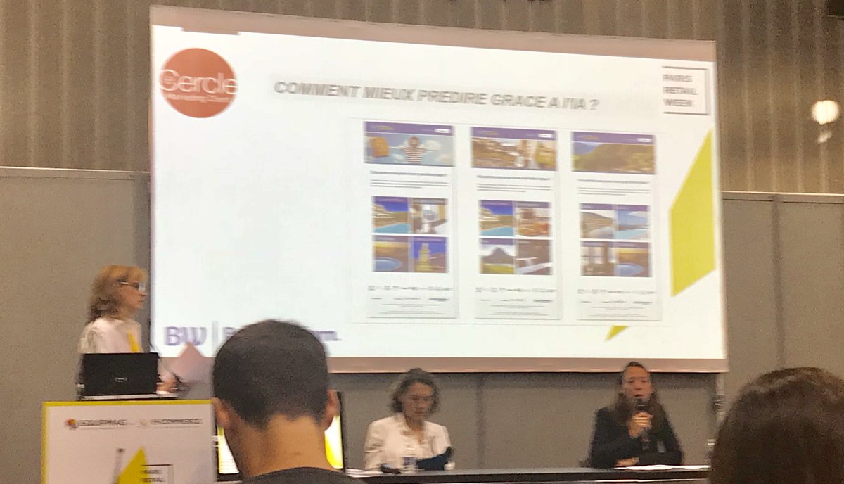 influans's tweet photo. « Le #MarketingPredictif, j’y crois ! » Elodie Paillasson @BestWestern témoigne. « Une stratégie de #MatchMarketing grâce à un logiciel boosté à l’#IA nous a permis d’augmenter de 150% le CA sur nos #CampagnesEmail ». 
@PRWOfficial #ParisRetailWeek https://t.co/y5GLQGEQ0n