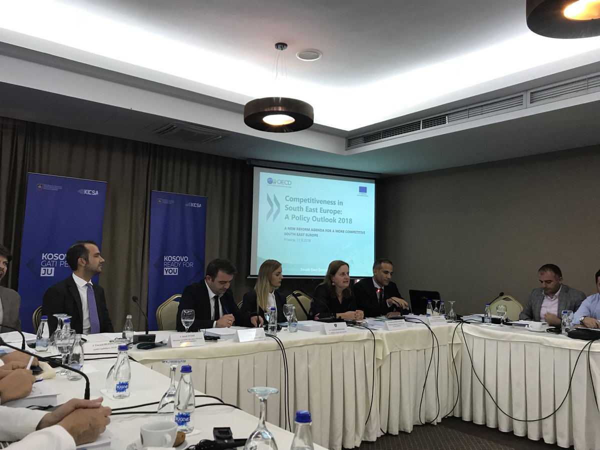 Extremely proud of the excellent work done by a myriad of #Kosovo institutions in improving Kosovo’s #CompetitivenessOutlook 2018 under @KIESA_KS coordination. Tons of continuous work remains. Thanks to @OECD and @MKseeurope & team.