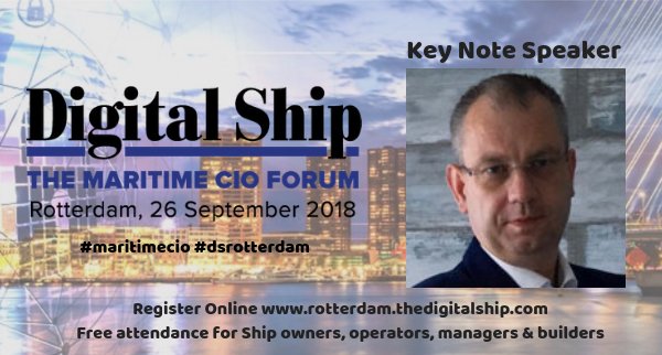 TheDigitalShip's tweet photo. Erno Doorenspleet, Global Executive Security Advisor, Security CTO, @IBM Netherlands to give a key-note address: Leadership in Crisis - Train as You Fight, at the Maritime CIO Forum, Rotterdam 26th of September #maritimecio #dsrotterdam @Marlink_News @Intellian @InmarsatGlobal https://t.co/5HBnwv88Mr