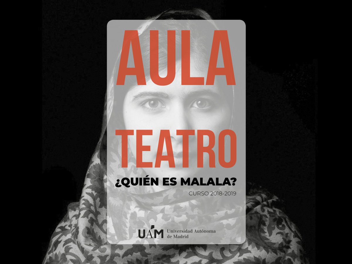 #AulaTeatro #UAM Plazo de matrícula abierto 12 de #septiembre
(#GrupoA: martes de 13h a 15h // #GrupoB: martes de 16h a 18h)
Precio de matrícula 75€ por todo el curso
Información y matrícula en uam.es/aulateatro