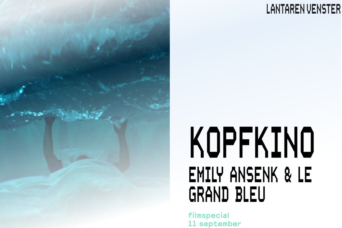 Vanavond weer een Kopfkino!
Met <a href="/EmilyAnsenk/">Emily Ansenk</a> in @LantarenVenster om 19:30.
En veel leuke, mooie, goeie filmpjes die aanleiding zijn voor een meer dan interessant gesprek.
#komtdatzien!