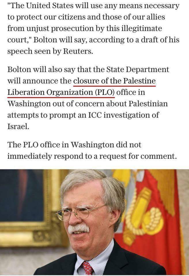 သမၼတ ေဒၚနယ္လ္ထရမ့္ရဲ႕အေမရိကန္အစိုးရက.နယ္သာလန္ႏိုင္ငံ၊ ဟိဂ္ၿမိဳ႕မွာဖြင့္လွစ္ထားတဲ့..နိုင္ငံတကာျပစ္မွဳဆိုင္ရာတရားရံုး International Criminal Court (ICC)ကို.တားျမစ္ပိတ္ပင္ေၾကာင္းသည္ကေန႔ေန႔လည္ပိုင္းေလာက္မွာ.သမၼတရဲ႕အမ်ဳိးသားလံုျခံဳေရးအၾကံေပးကေၾကညာလိုက္ပါတယ္..
အေနာက္ေမွ်ာ္ေတြ ရင္ခံၿပီ.