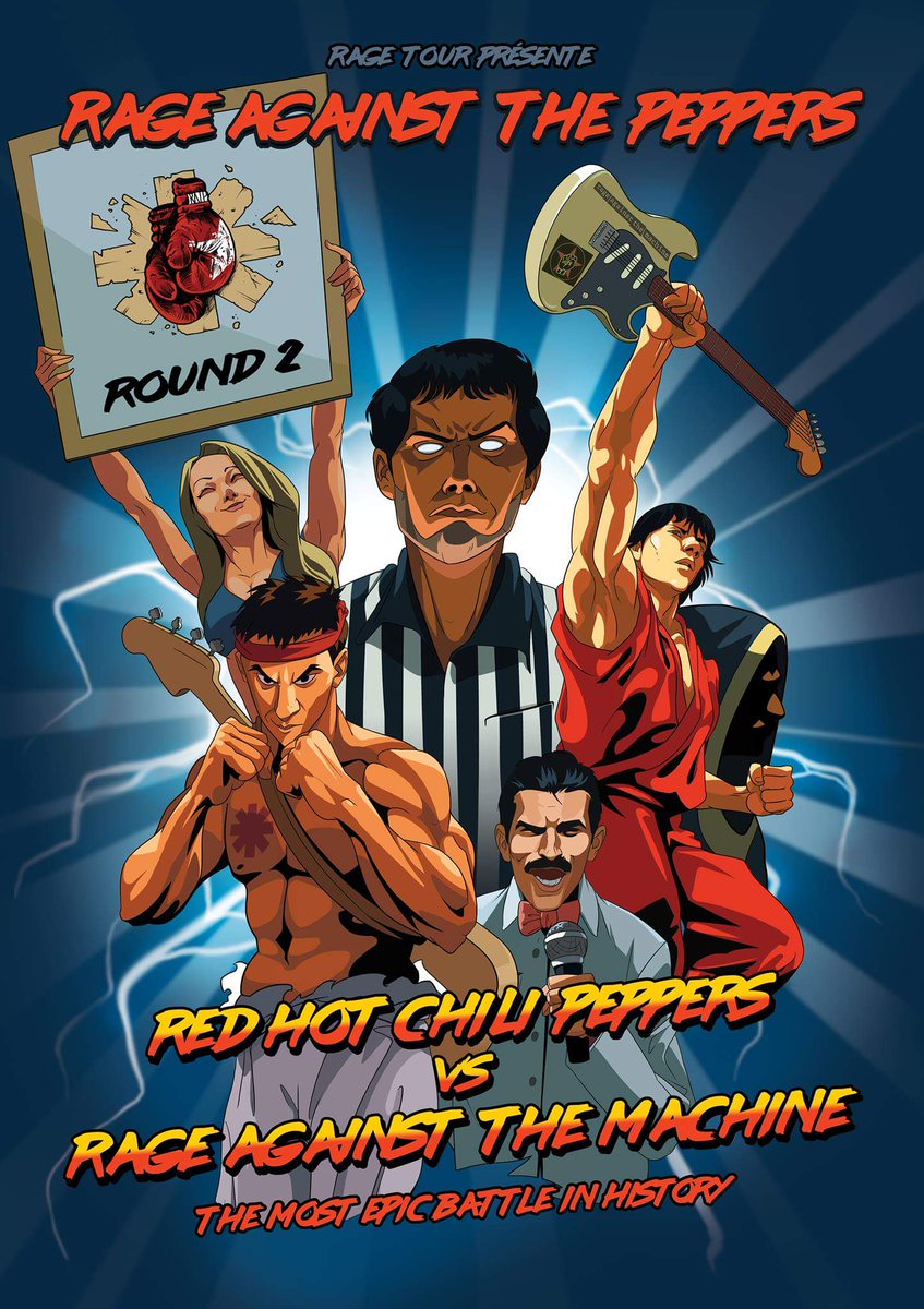 Superbe affiche réalisée par Nicolas Leroy pour notre concert au <a href="/LeFerrailleur/">Le Ferrailleur</a> (Nantes) le 23/11/18. Réservez vite : k6.re/JPuJB 
#rageagainstthemachine #redhotchilipeppers #tribute #ultravomit #andreasetnicolas