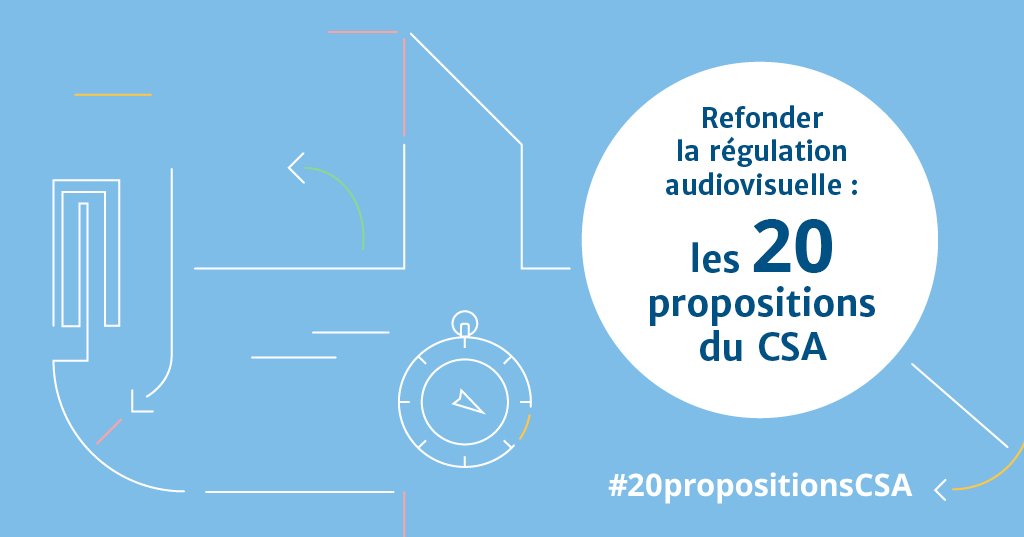 Les #20propositionsCSA et le document “Refonder la régulation audiovisuelle” sont disponibles en ligne
↪️ bit.ly/20propositions…