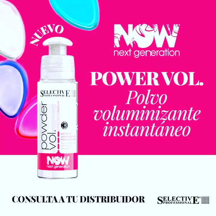 bell_pel's tweet photo. 🆕-> NOW NEXT GENERATION 

Selective Professional presenta POWDER VOL un polvo voluminizante instantáneo. Aporta cuerpo y volumen de la raíz a la punta de una forma inmediata y duradera. Fácil de utilizar, no deja residuos y es inoloro. 
¡Solicita INFORMACIÓN! 
#BELLPEL https://t.co/jF6awkRRVV