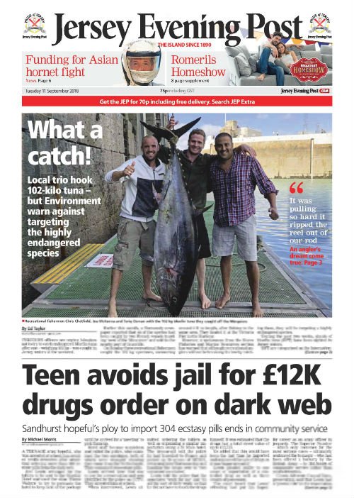 Tuesday's JEP front page: