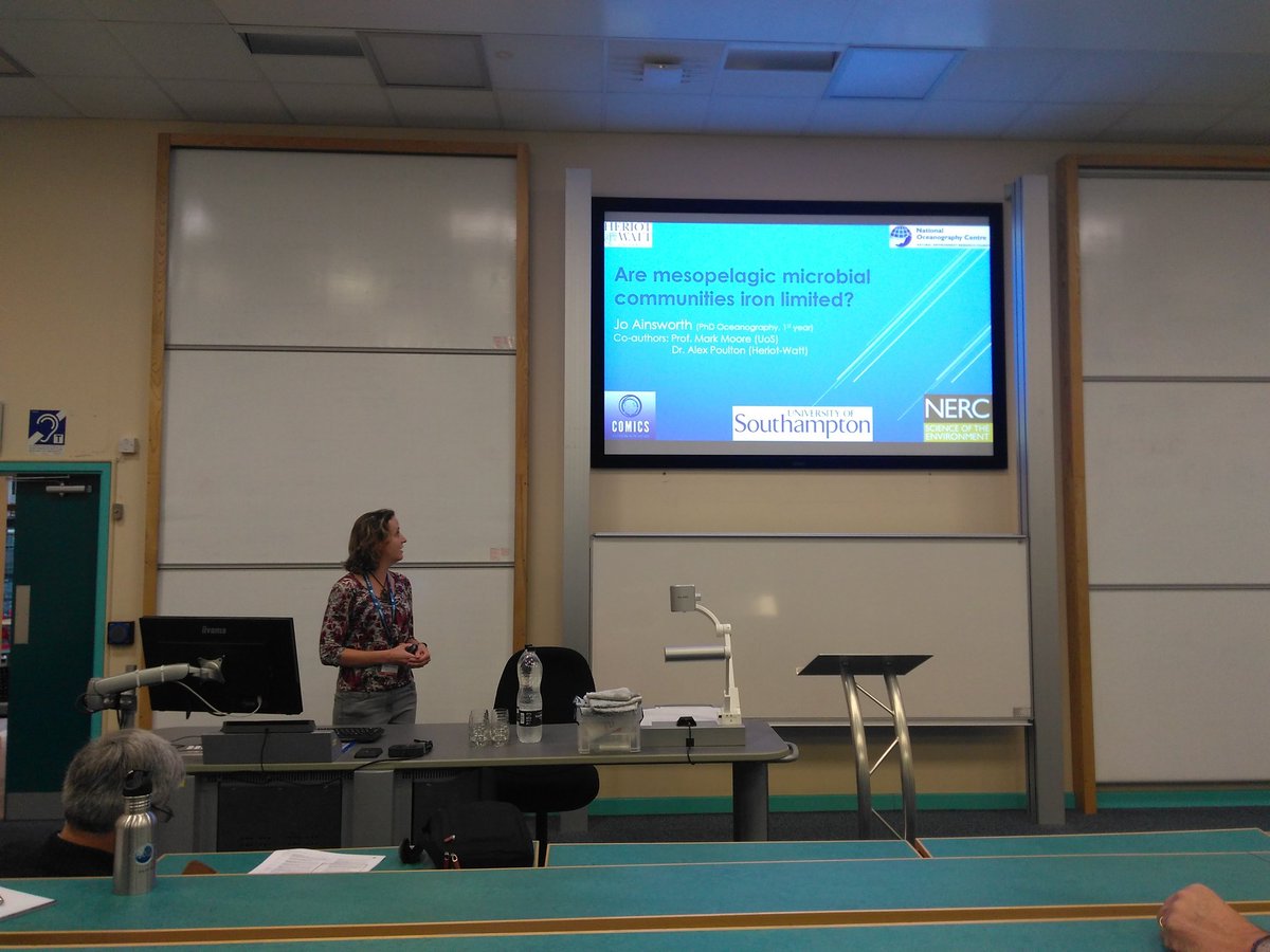 Dr. Winnie Courtene-Jones (@winniecj) on Twitter photo Next <a href="/JoAinsworth4/">OceanEupher</a> discusing iron limitation in mesopelagic microbial communities
<a href="/challengersoc/">Challenger Society</a> #Challenger2018 Next <a href="/JoAinsworth4/">OceanEupher</a> discusing iron limitation in mesopelagic microbial communities
<a href="/challengersoc/">Challenger Society</a> #Challenger2018
