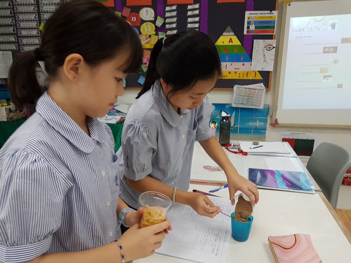 Today in UOI, year6 was asked to make an 'Alien Soup' from sand, paper clips, salt, water but then had to separate them all. Well done year 6 for successfully completing a mission from the outer space! #funlearning #TeamS107 #CognitaWay