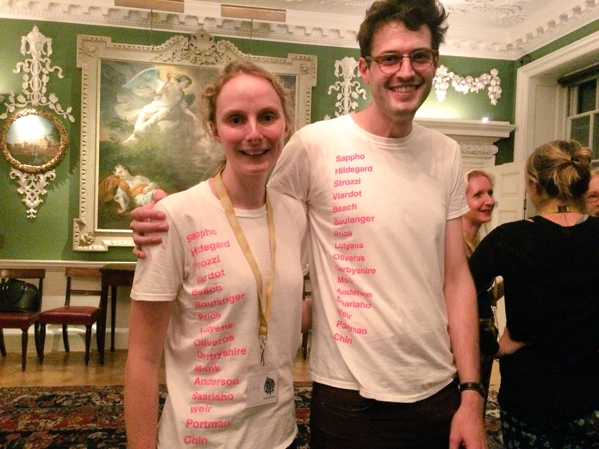 Two matching female composer t-shirts at Fire Choir last night! Fashion faux-pas I think not! @juicevocal #femalecomposer