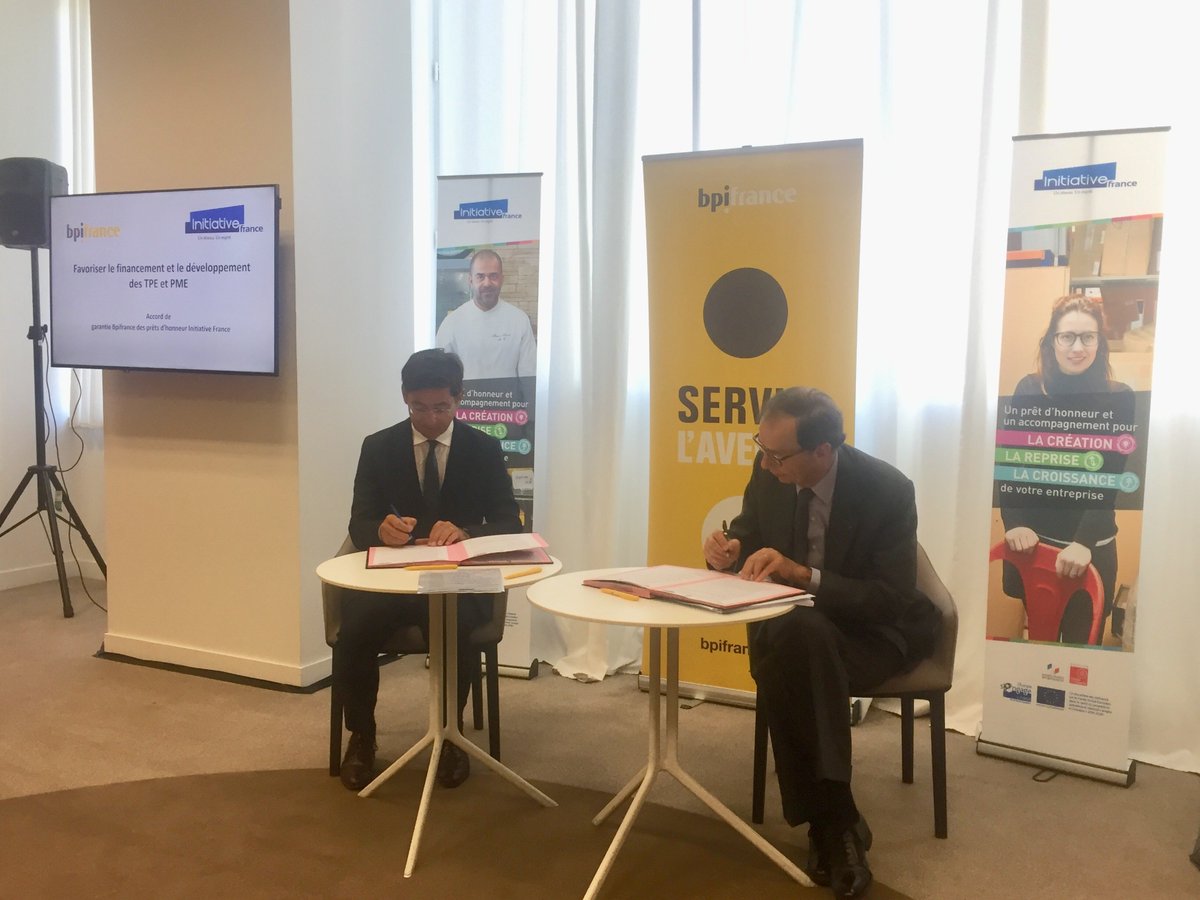 BpifrancePresse's tweet photo. .@Bpifrance et @InitiativeFR renforcent leur engagement commun en faveur du développement des TPE et PME  https://t.co/tkJJGfAieK https://t.co/ZMcLjyUDll