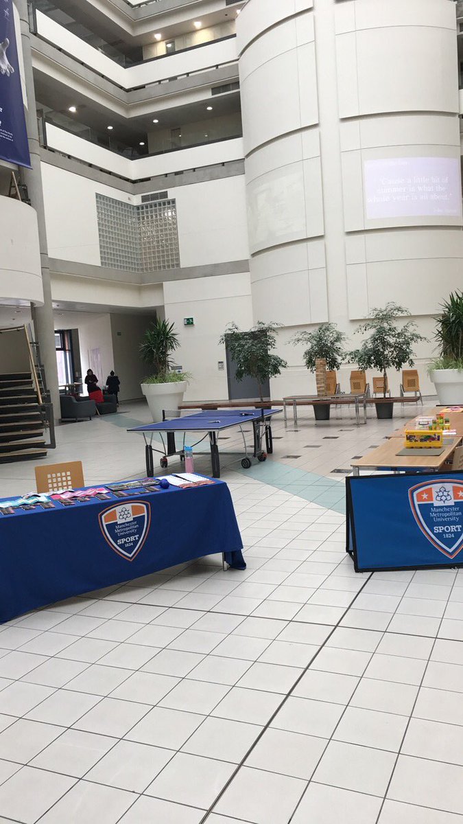 ben_pearson23's tweet photo. @MMUSport are in the Geoffrey Manton building up till 3:30pm, delivering fun and engaging activities to our International Students. Pop down and have a look!๐ถ๐ท https://t.co/WNhhYA7P7N