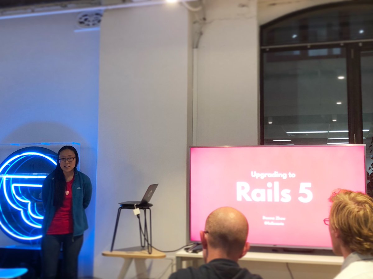 carmenintech's tweet image. Amazing talk by @failscasts at @rorosyd on how @valiantfinance upgraded to Rails 5+. Donna, you’re a superstar! 😍 #womenintech #rorosyd #rubyonrails