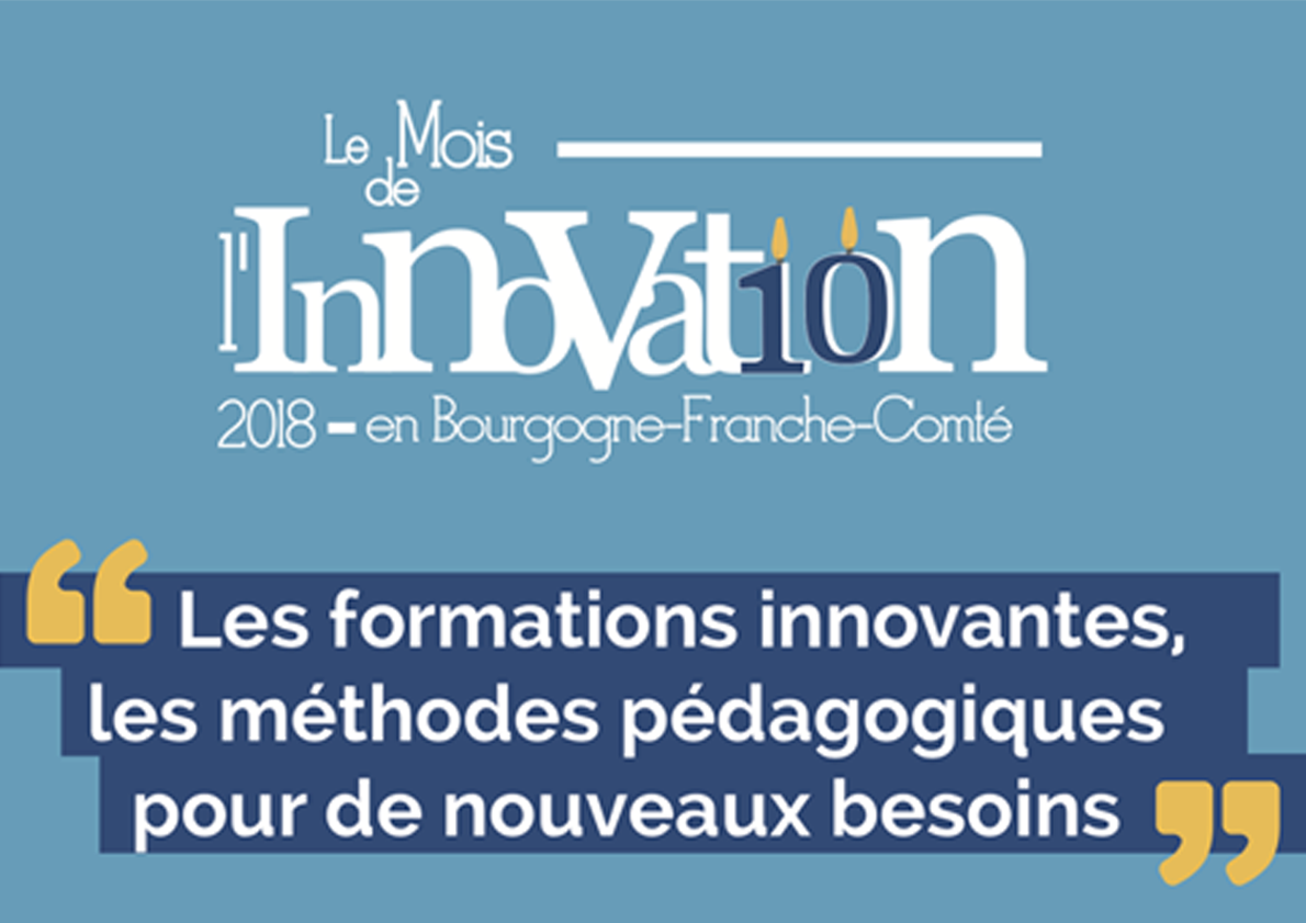 La Plateform3D participera le 27 sept. 2018 au mois de l'innovation et interviendra sur le sujet des nouvelles compétences pour l’industrie 4.0 au travers d'un atelier participatif pour construire des modules de formation adaptés aux besoins des entreprises.